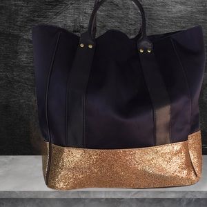 Navy blue & gold TOTE